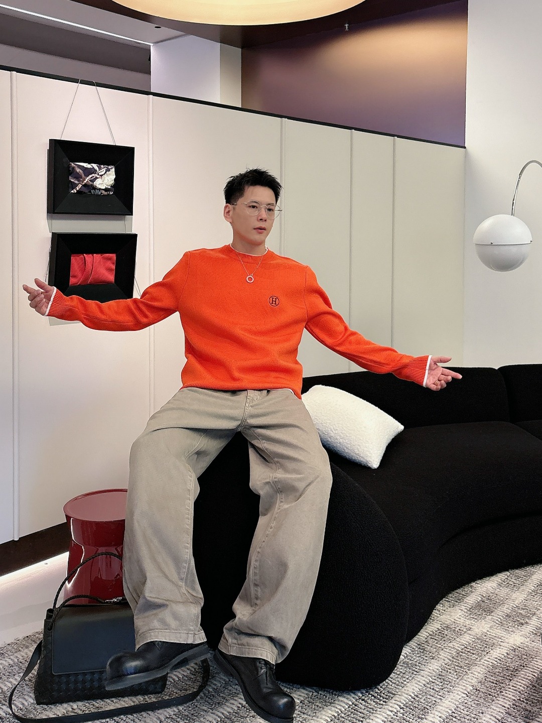 Hermès Basic Clothing Wool Printed M-l-xxxl
