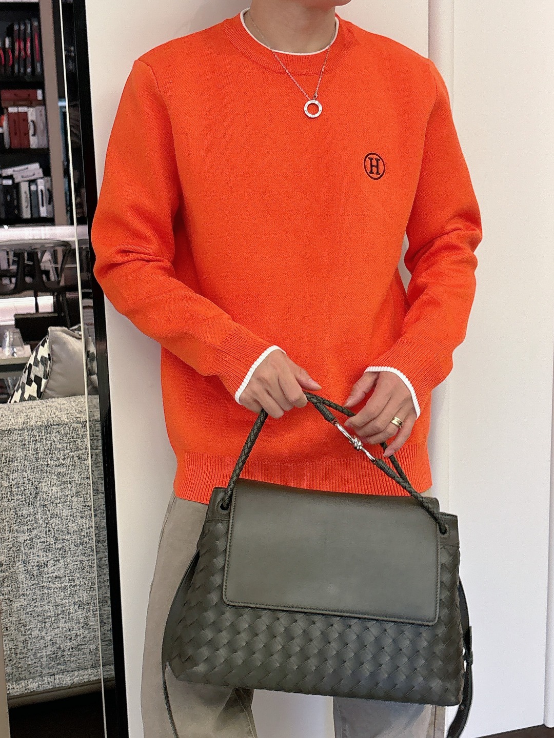 Hermès Basic Clothing Wool Printed M-l-xxxl