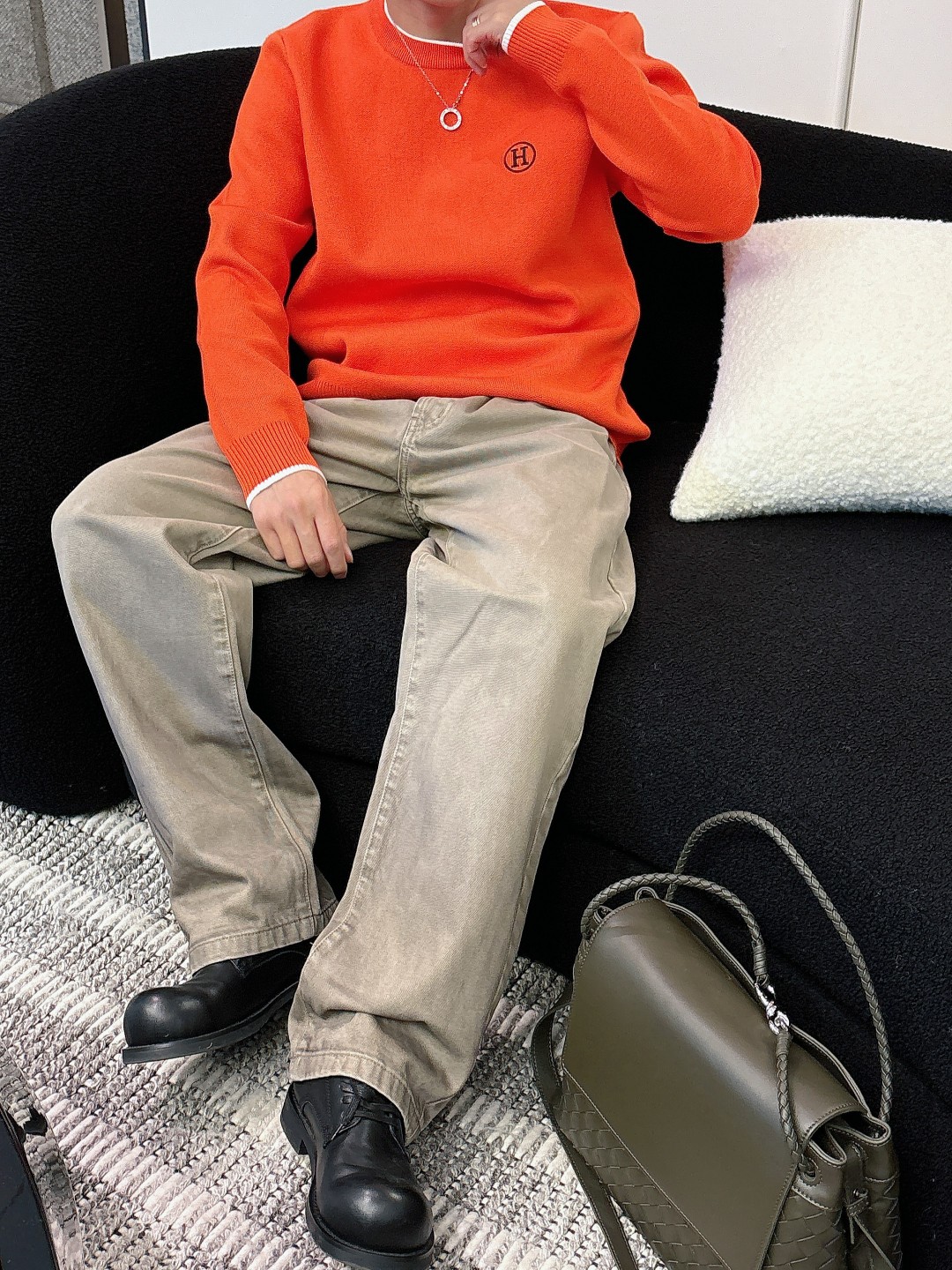 Hermès Basic Clothing Wool Printed M-l-xxxl