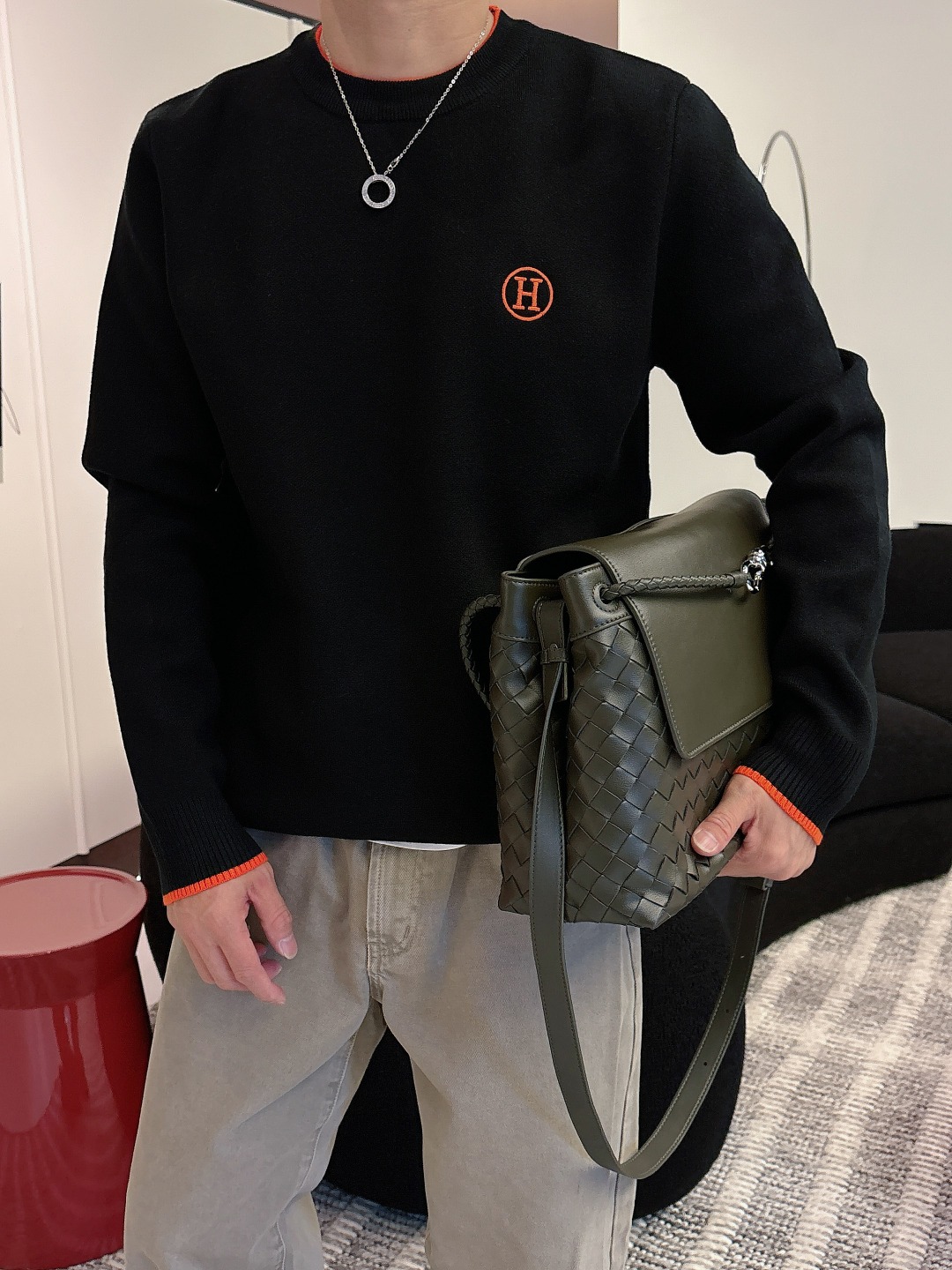 Hermès Basic Clothing Wool Printed M-l-xxxl