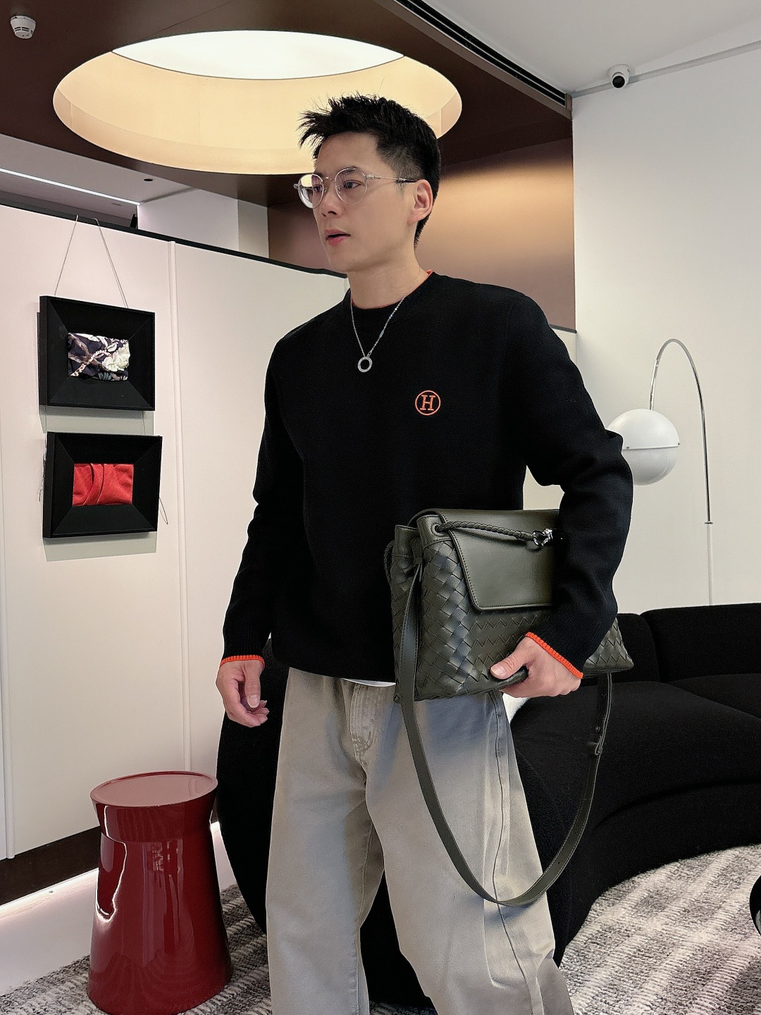Hermès Basic Clothing Wool Printed M-l-xxxl