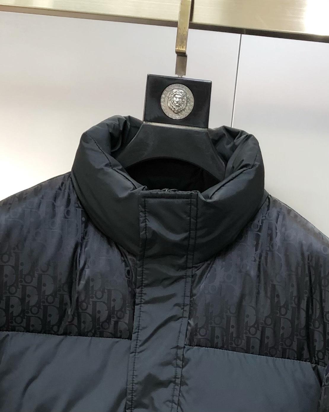 Dior Male Down Jacket White Duck Down Black Printed M-l-xl