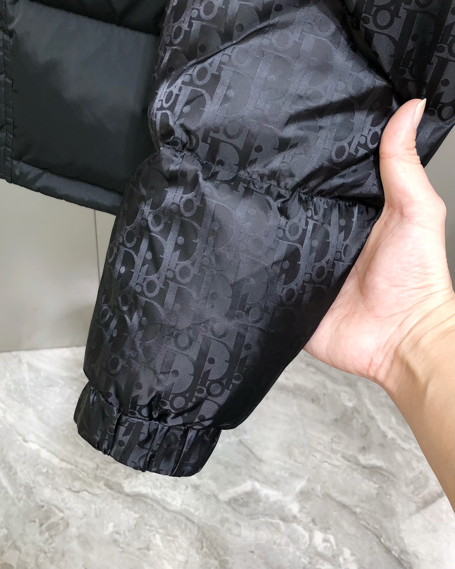 Dior Male Down Jacket White Duck Down Black Printed M-l-xl