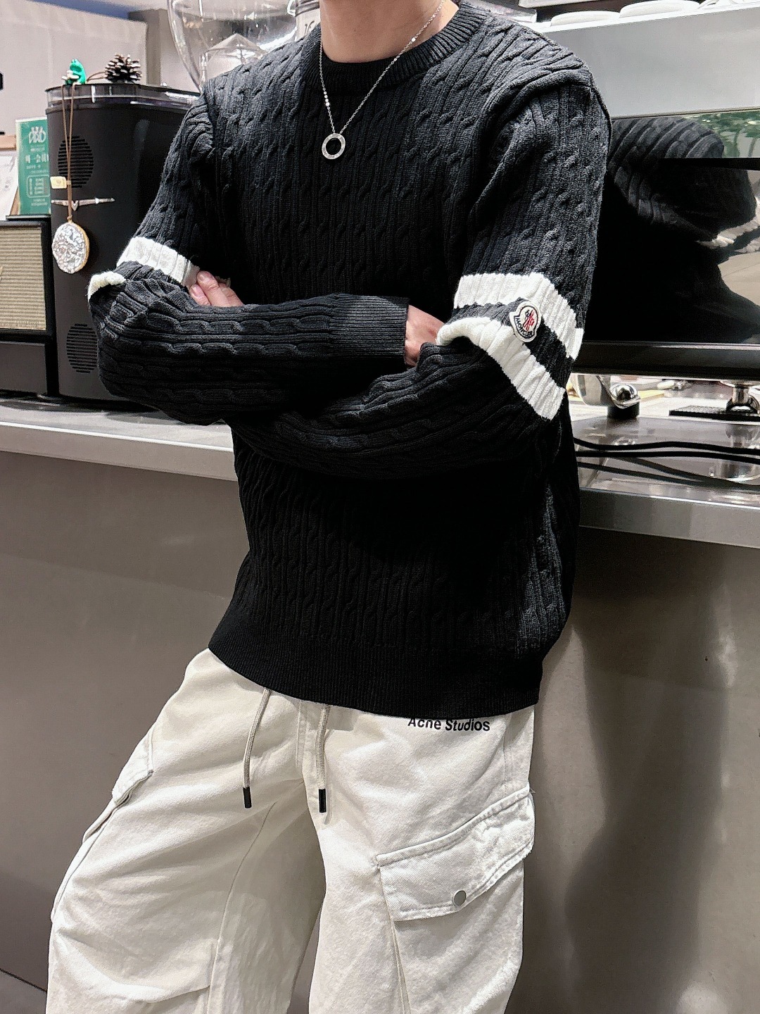 Moncler Basic Clothing Wool Printed M-l-xxxl