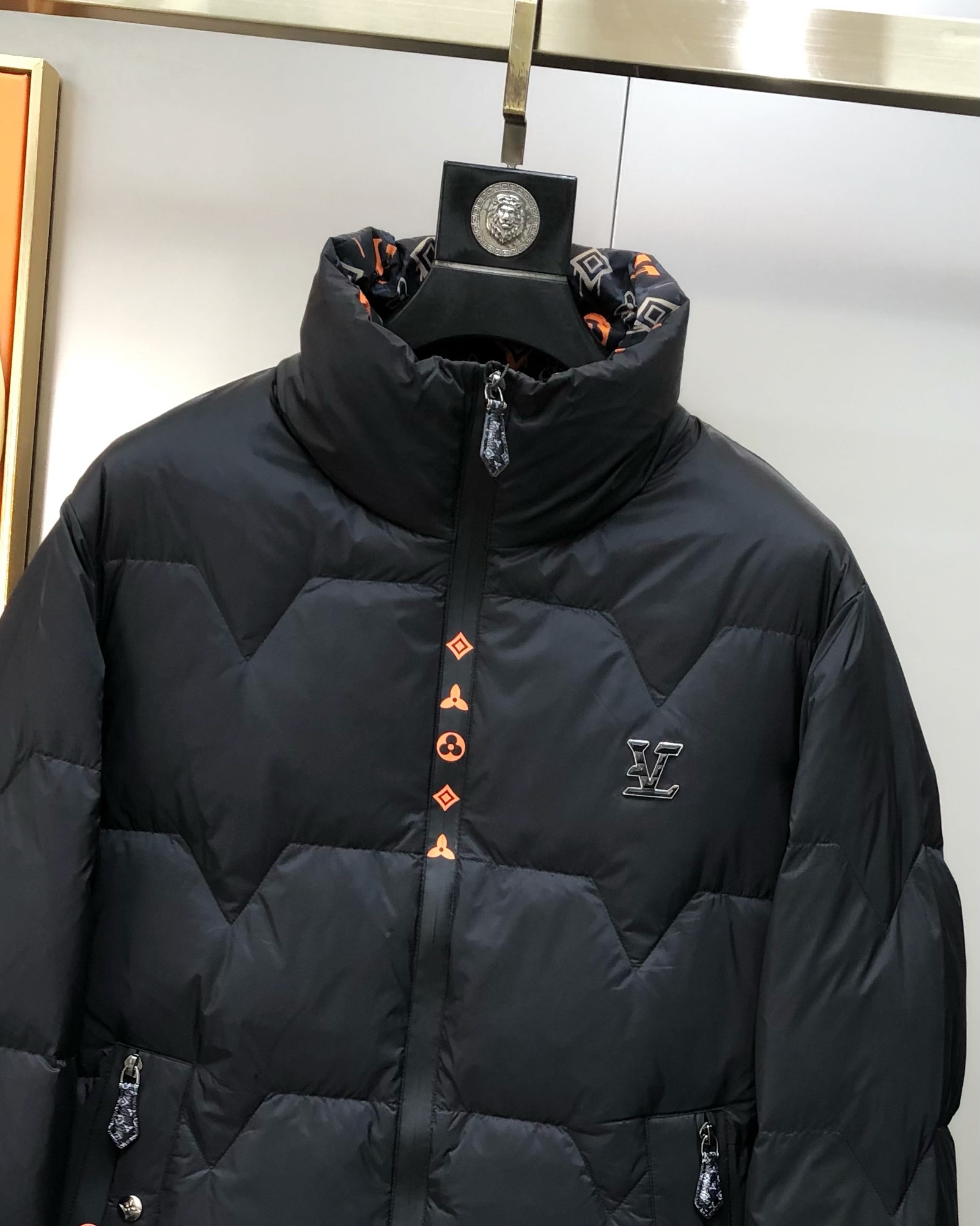 Louis Vuitton Male Down Jacket White Duck Down Black M-l-xl