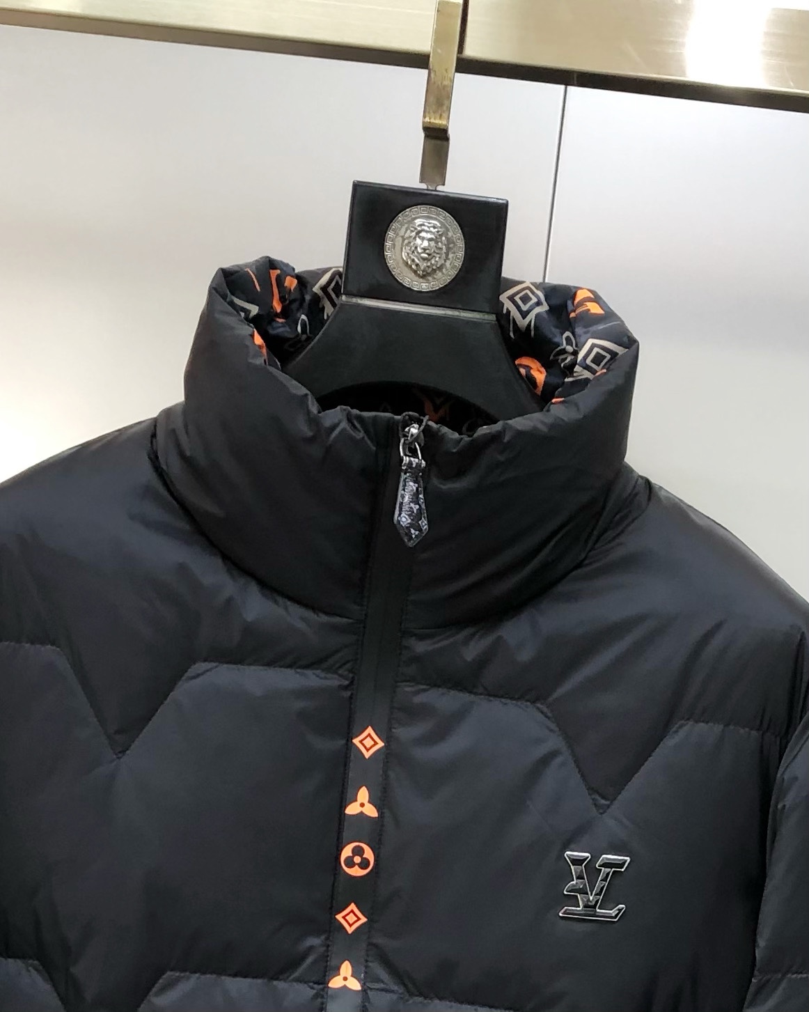 Louis Vuitton Male Down Jacket White Duck Down Black M-l-xl