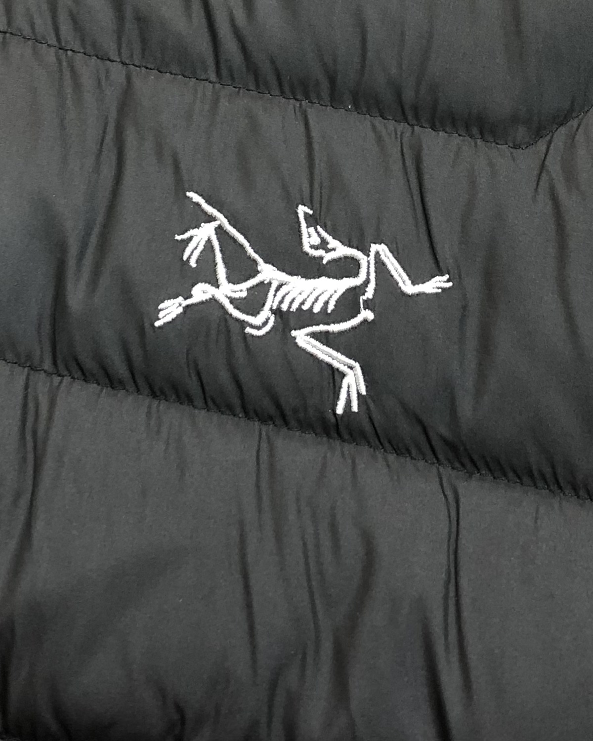 Arcteryx Male Down Jacket White Duck Down Black Hooded M-l-xl