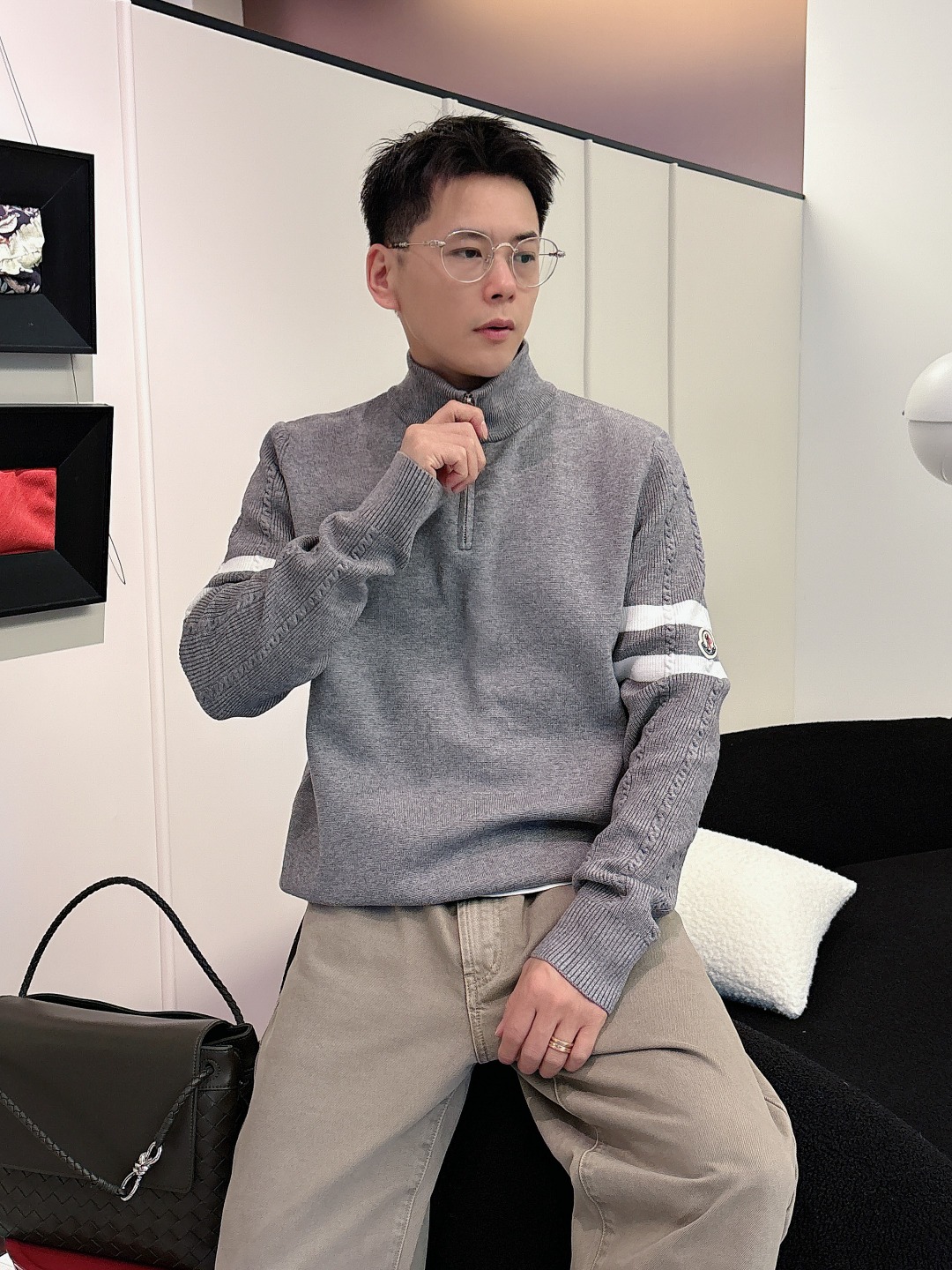 Moncler Basic Clothing Wool Printed M-l-xxxl