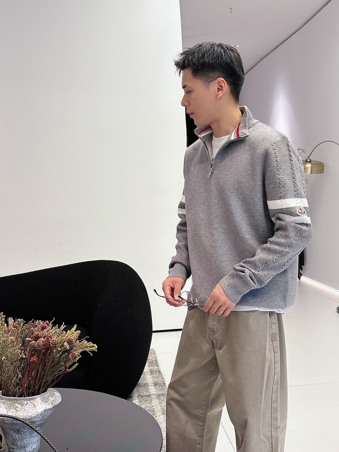 Moncler Basic Clothing Wool Printed M-l-xxxl