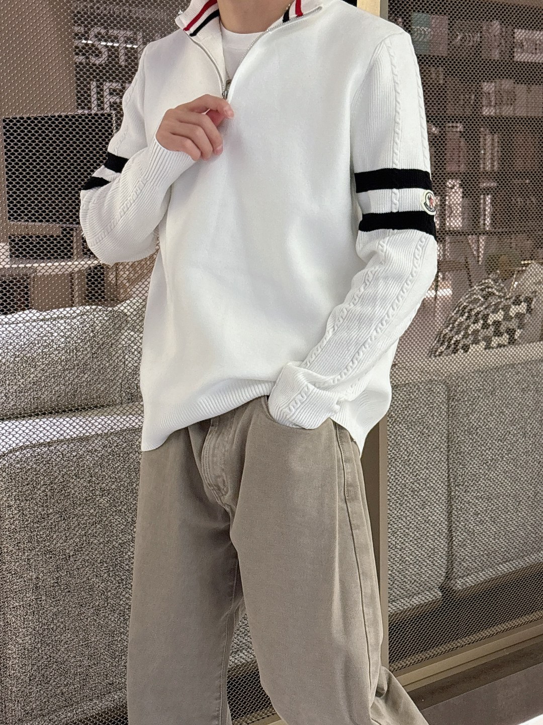 Moncler Basic Clothing Wool Printed M-l-xxxl