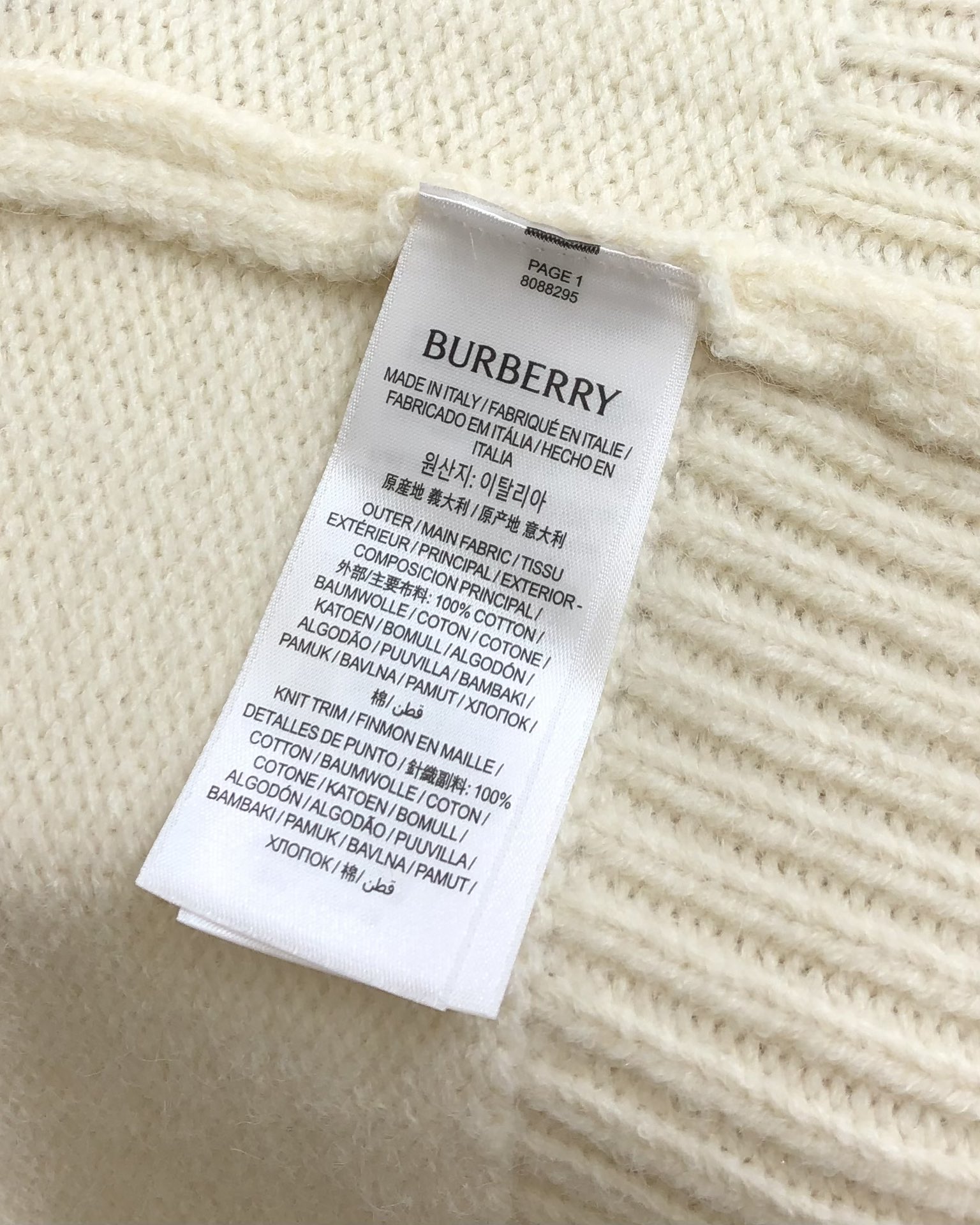 Burberry Male Basic Clothing Cotton Black S-l-xl