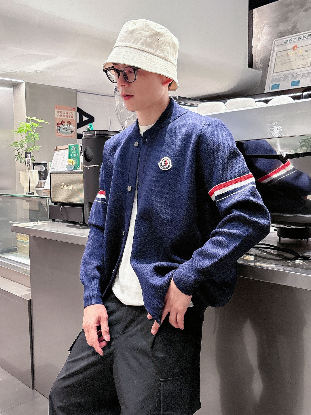 Moncler Basic Clothing Wool Printed M-l-xxxl
