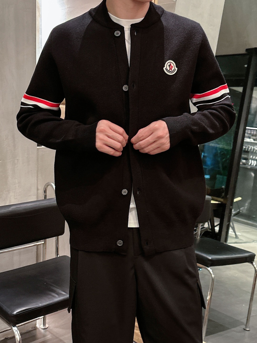 Moncler Basic Clothing Wool Printed M-l-xxxl
