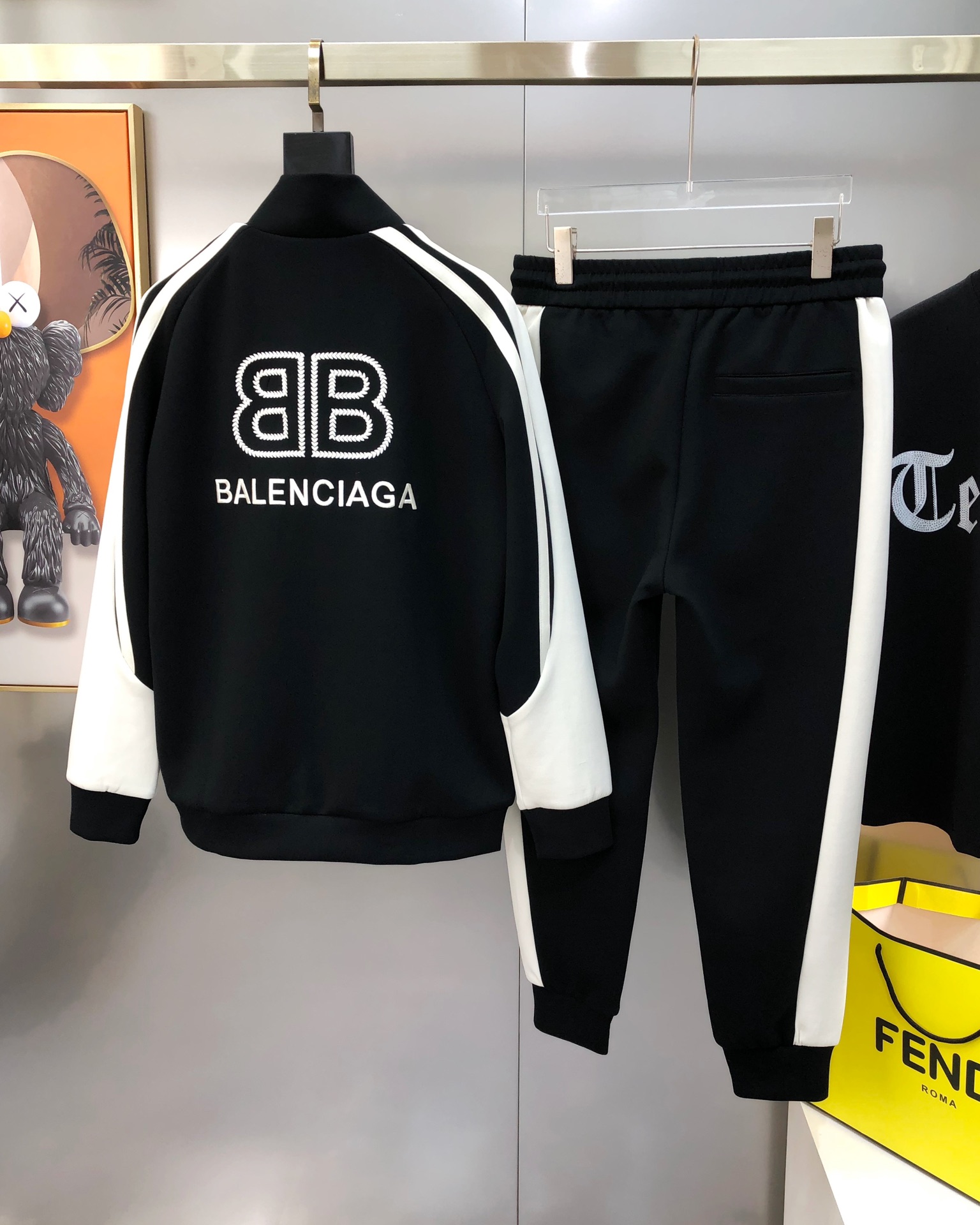 Balenciaga Male Sports Pants Cotton Black M-l-xl