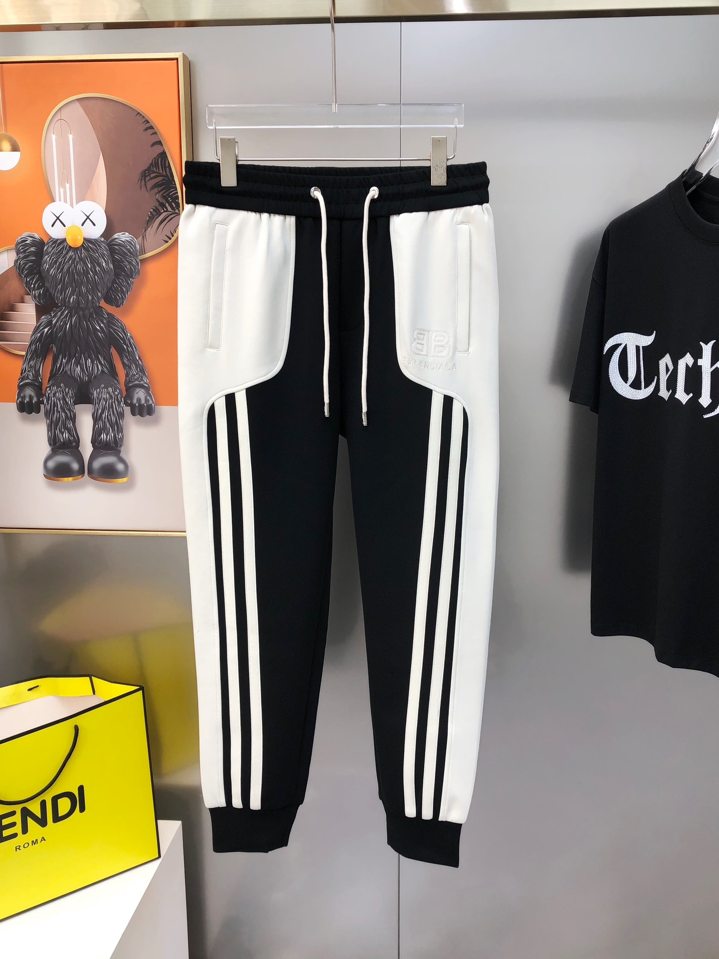 Balenciaga Male Sports Pants Cotton Black M-l-xl