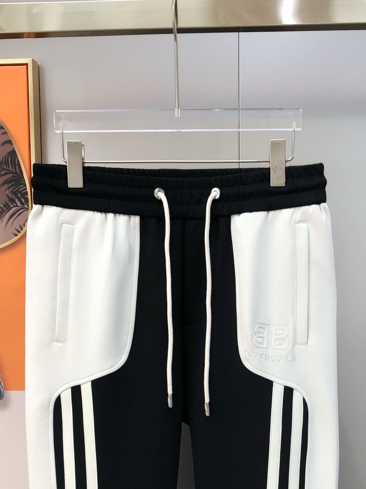 Balenciaga Male Sports Pants Cotton Black M-l-xl