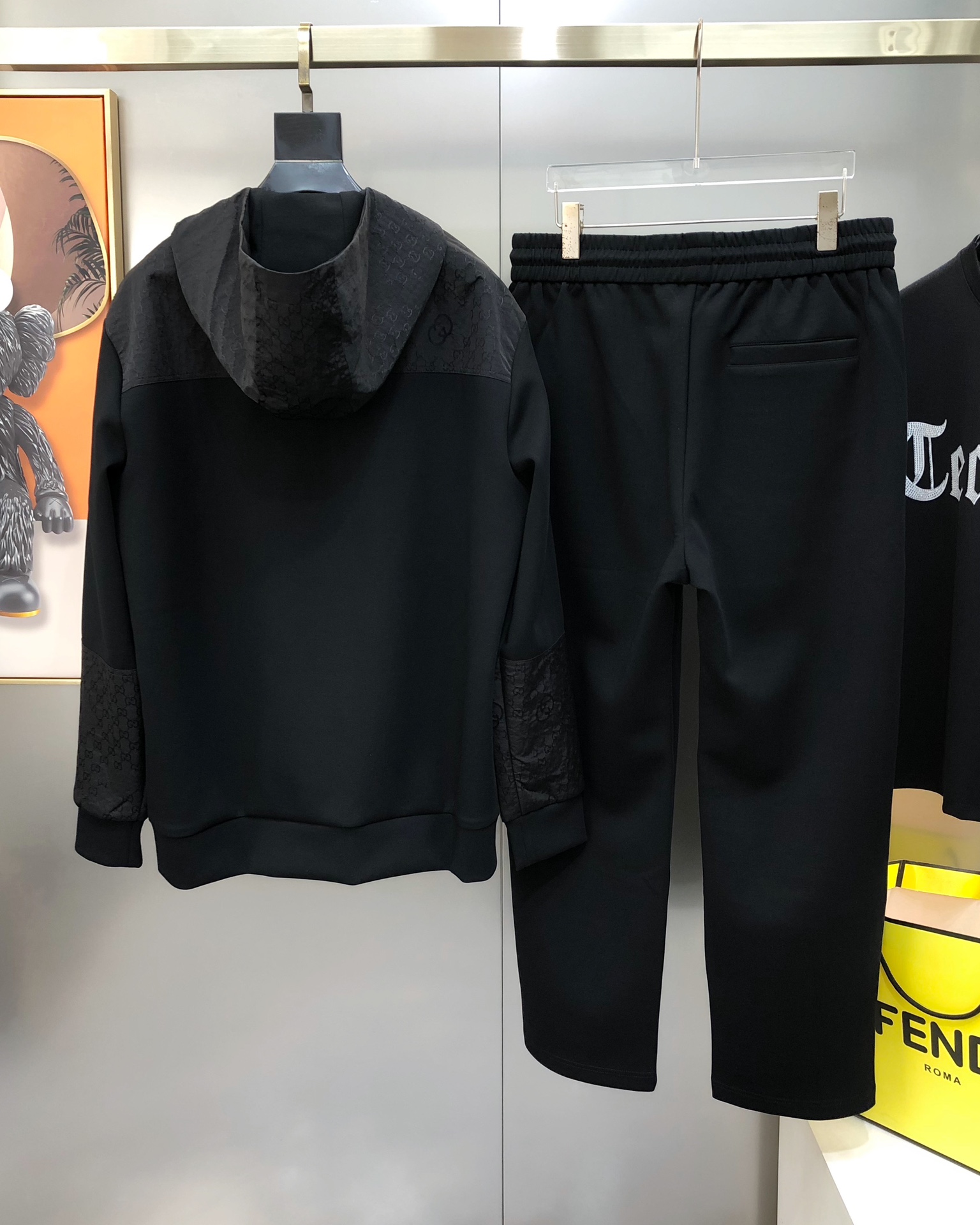 Gucci Male Sports Pants Cotton Black Printed M-l-xl