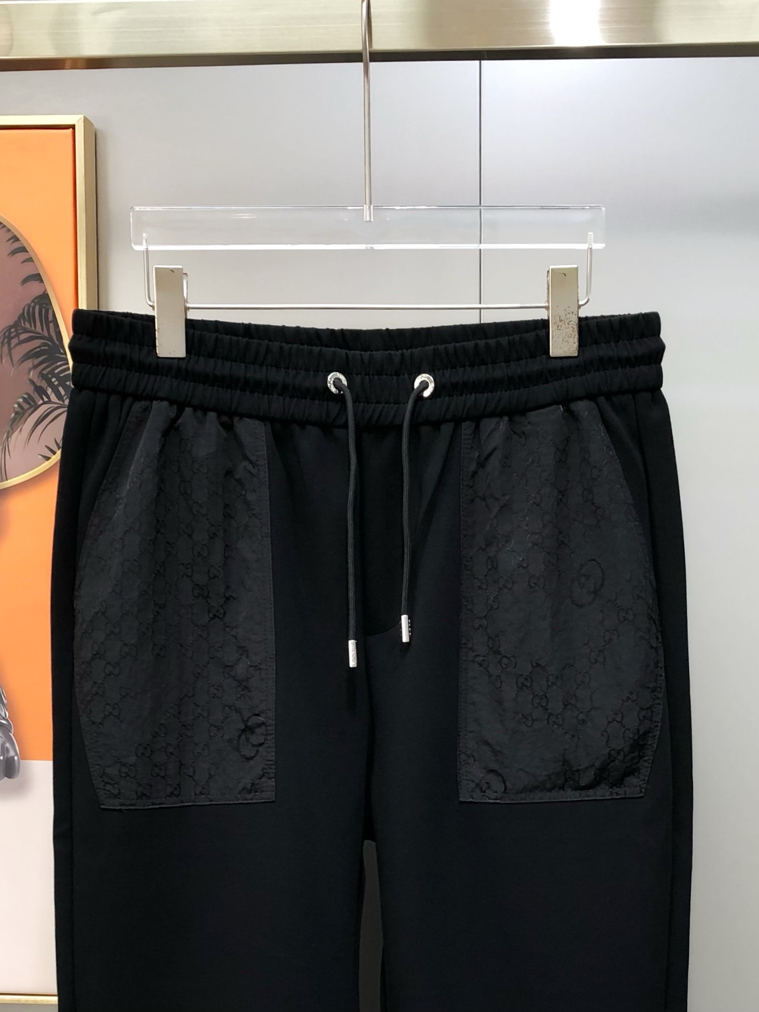 Gucci Male Sports Pants Cotton Black Printed M-l-xl