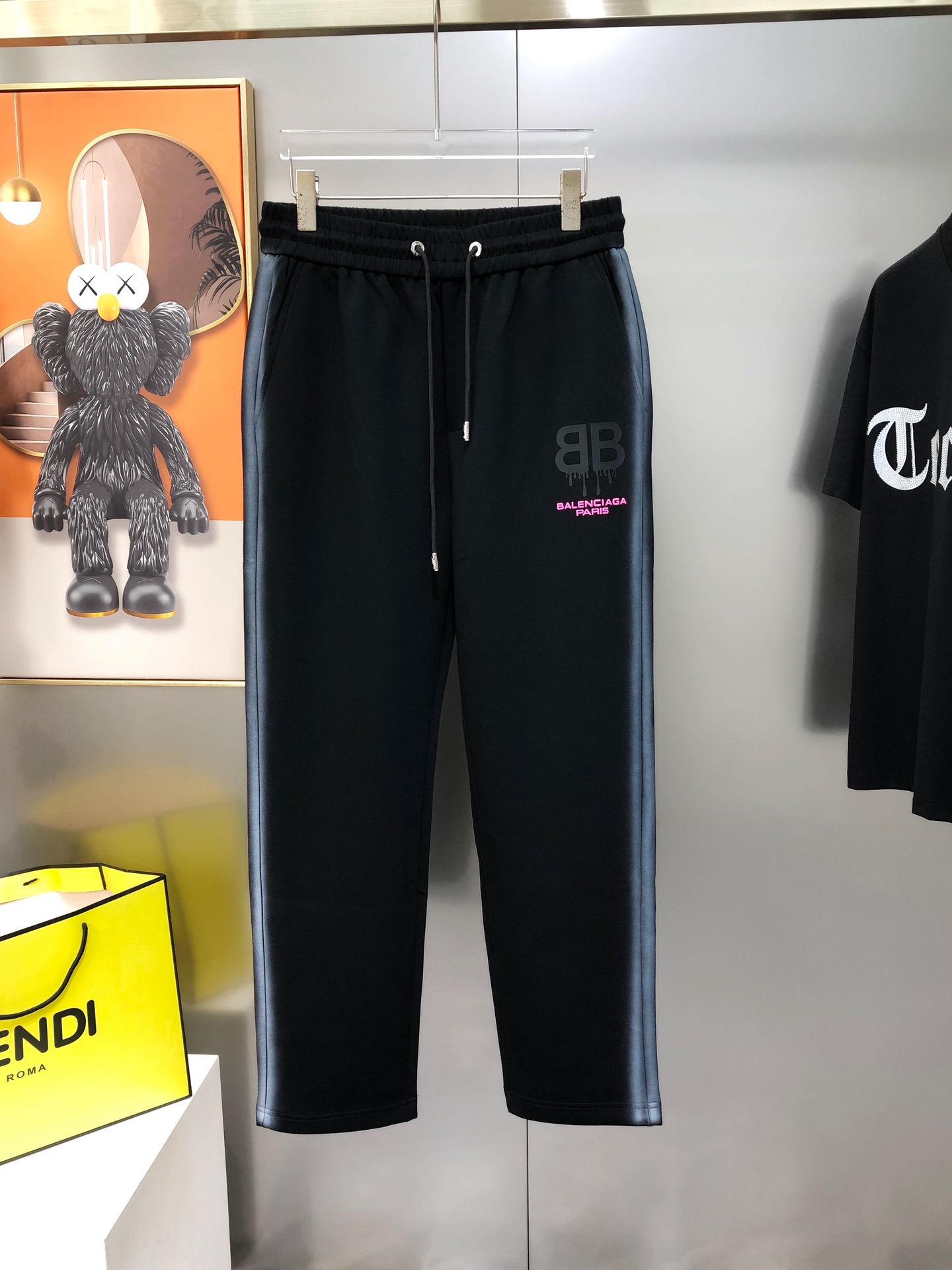 Balenciaga Male Sports Pants Cotton Black M-l-xl