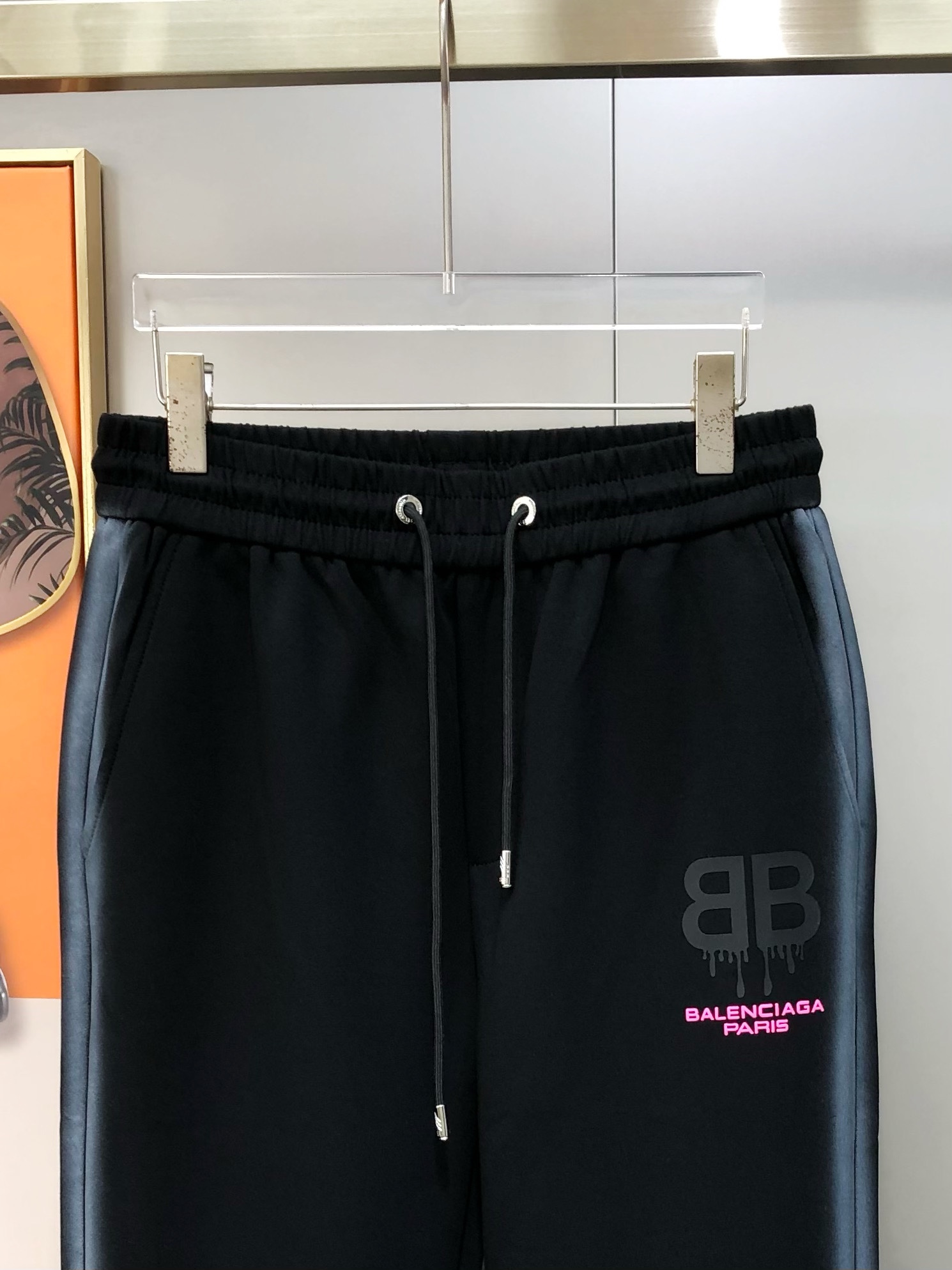 Balenciaga Male Sports Pants Cotton Black M-l-xl