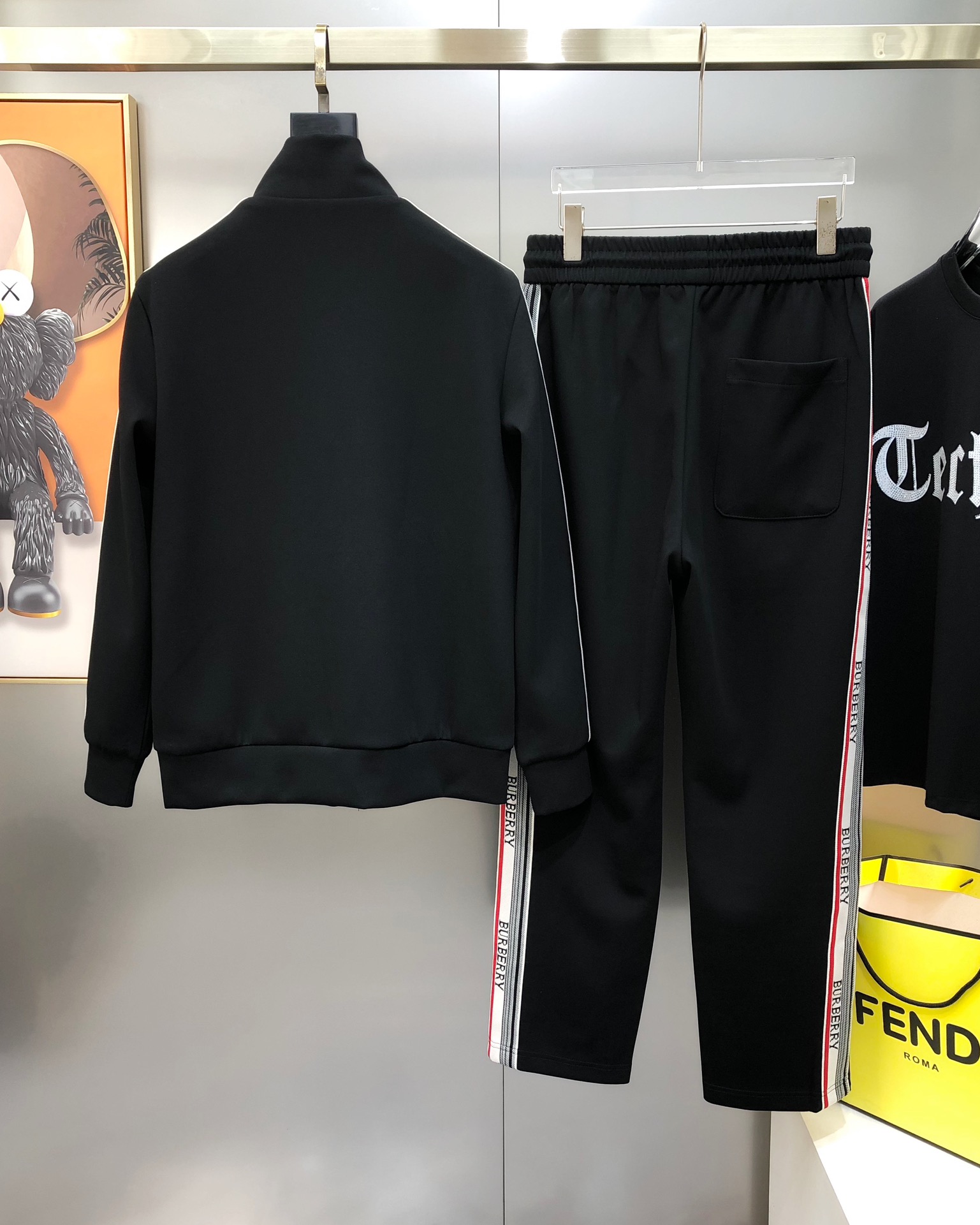 Burberry Male Sports Pants Cotton Black M-l-xl