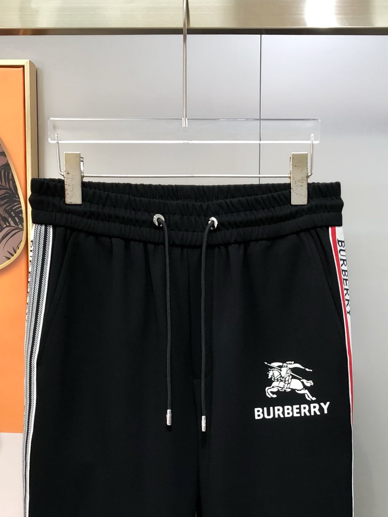 Burberry Male Sports Pants Cotton Black M-l-xl