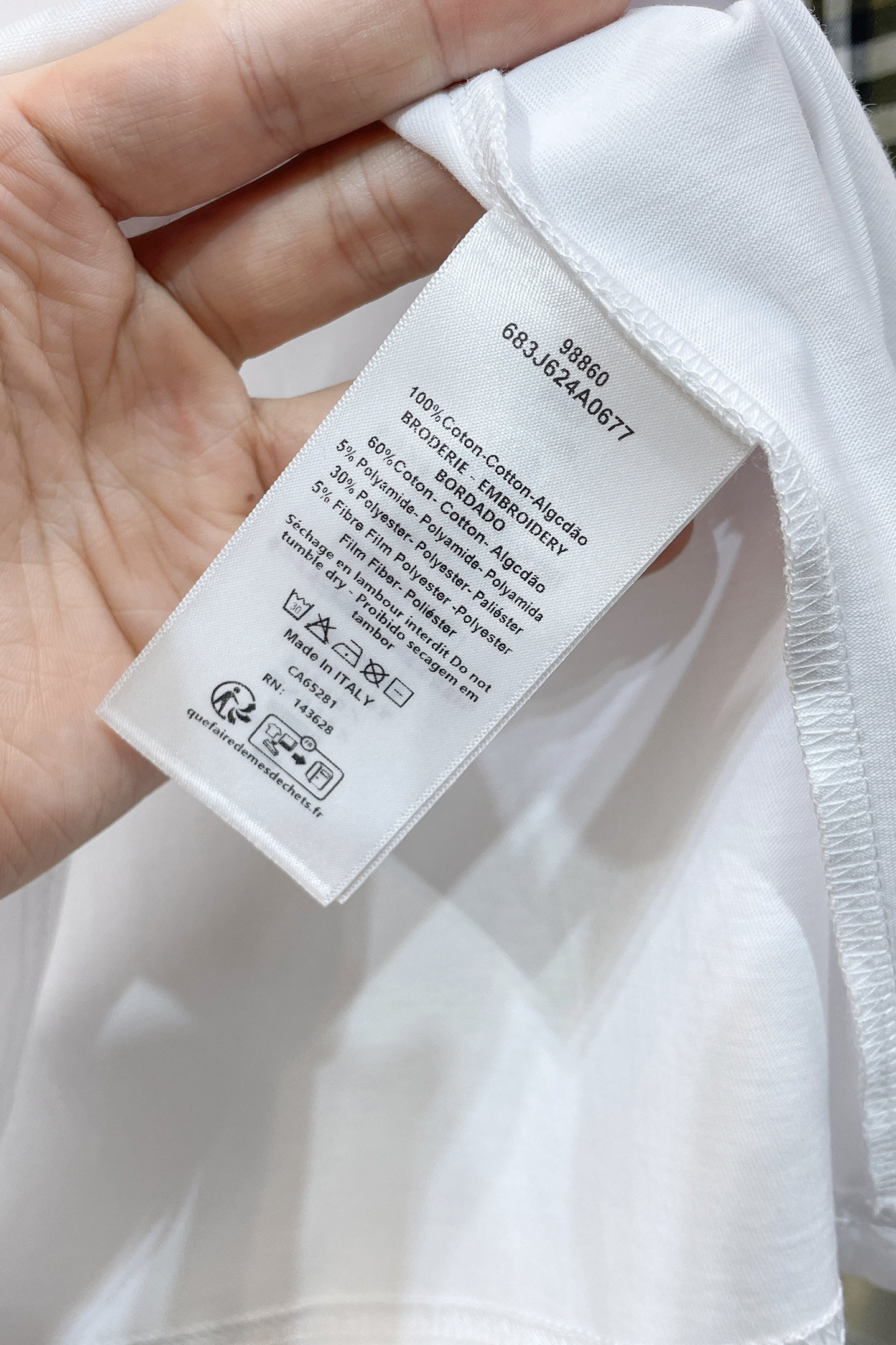 Dior Male Basic Clothing Cotton White Printed S-m-l-xl