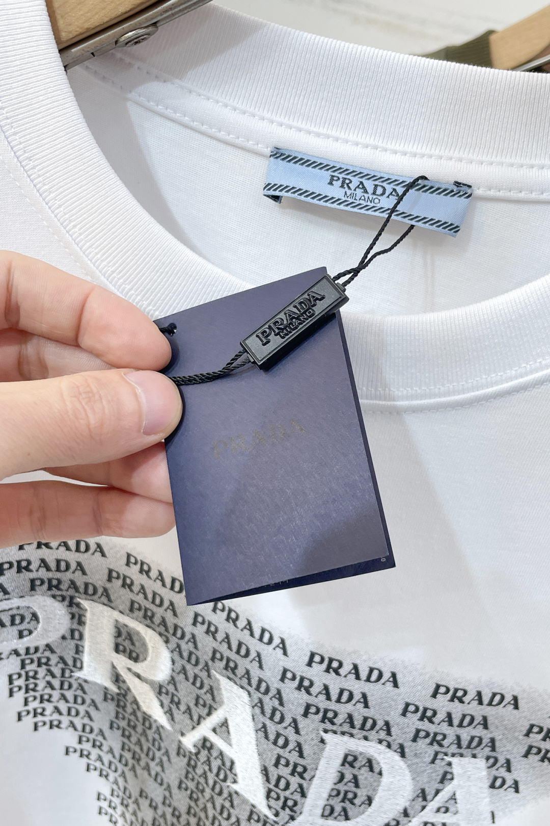Prada Couple Basic Clothing Cotton Black S-m-l-xl