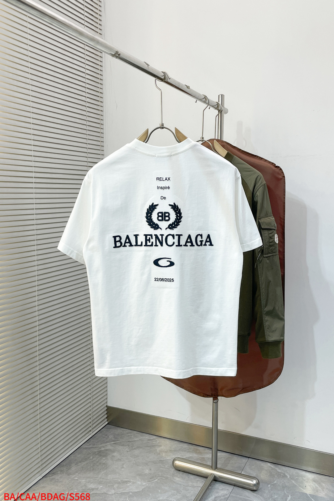 Balenciaga Couple Basic Clothing Cotton Black Loose Fit S-l-xl