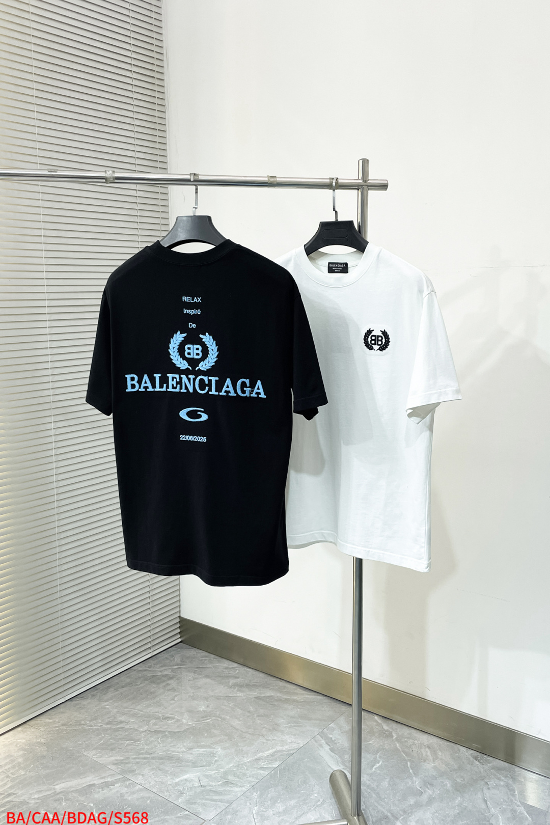 Balenciaga Couple Basic Clothing Cotton Black Loose Fit S-l-xl