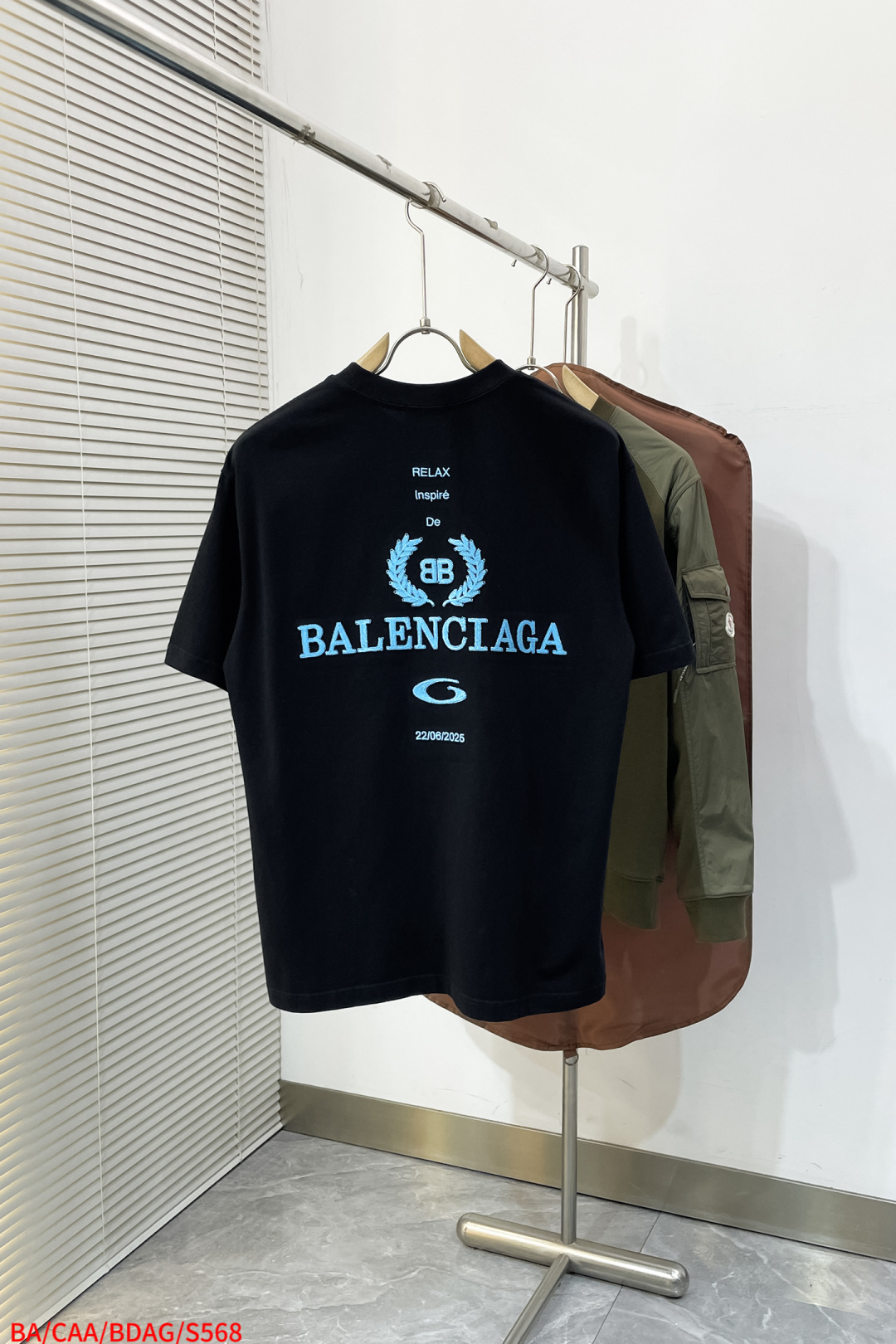 Balenciaga Couple Basic Clothing Cotton Black Loose Fit S-l-xl