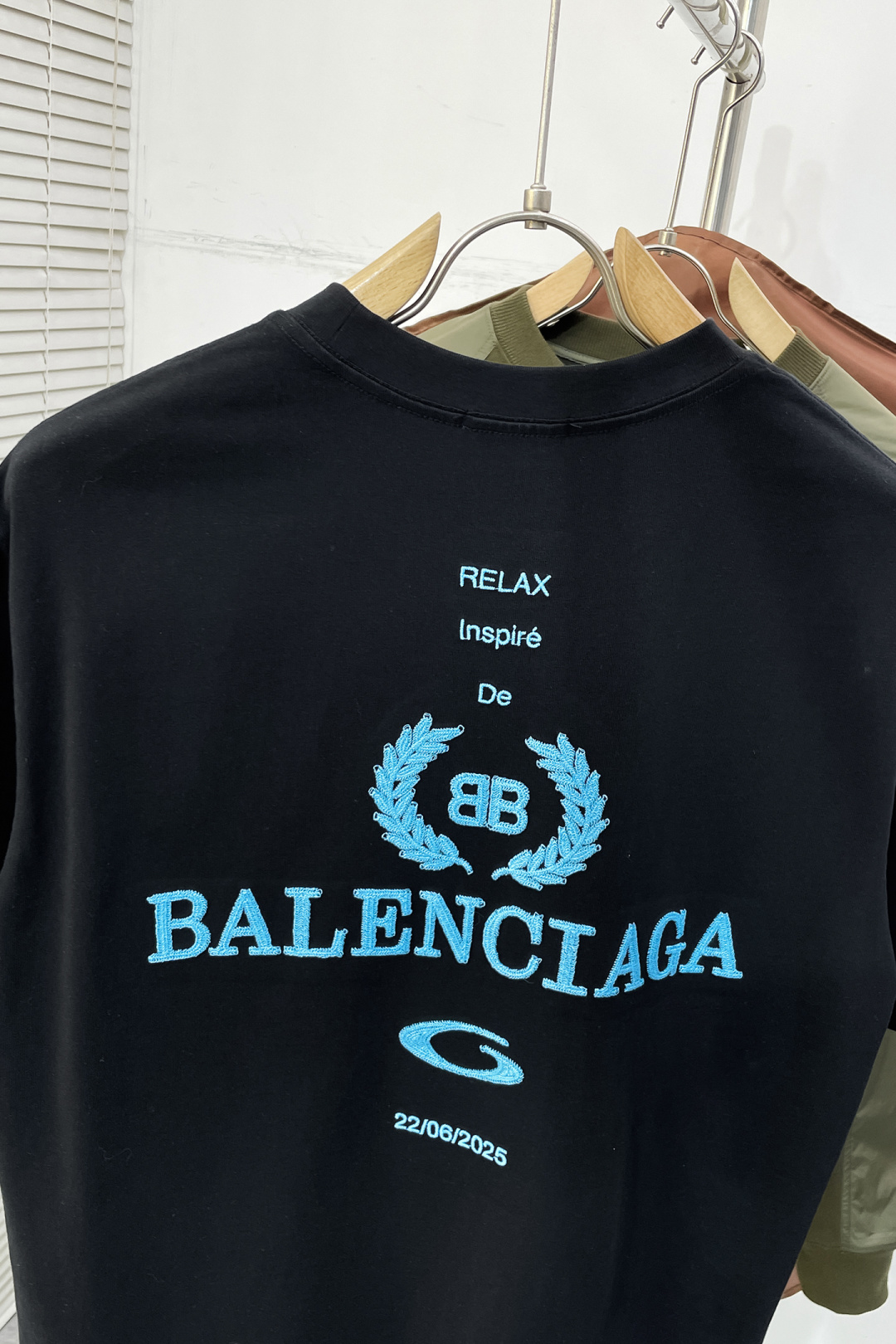 Balenciaga Couple Basic Clothing Cotton Black Loose Fit S-l-xl