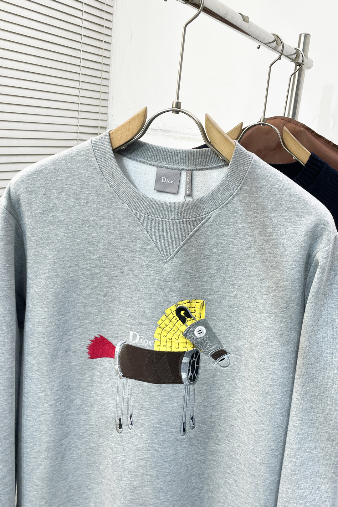 Dior Basic Clothing Cotton Gray Printed S-m-l-xl