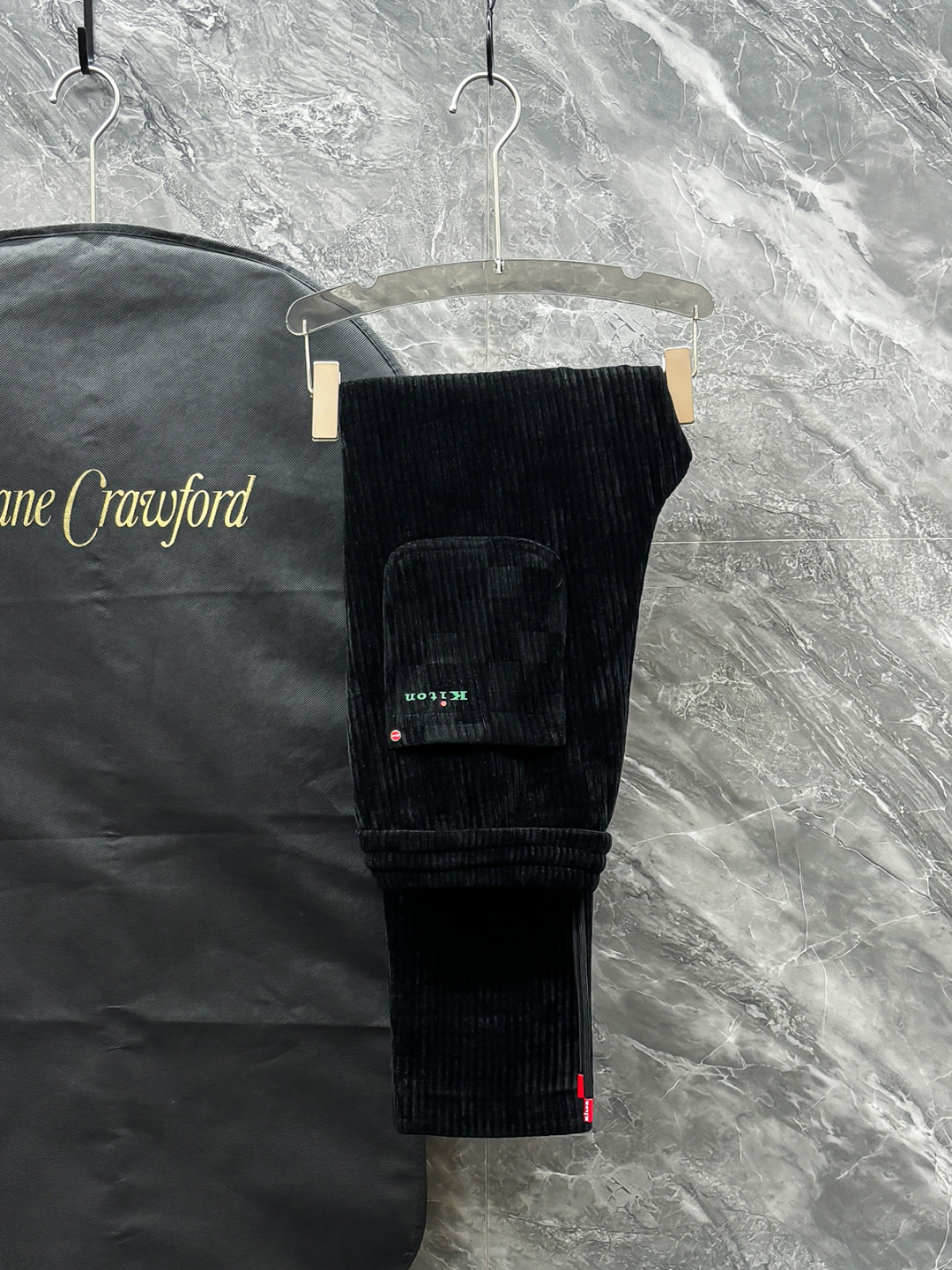 Kiton Male Basic Clothing Black Slim Fit M-l-xl-xxl