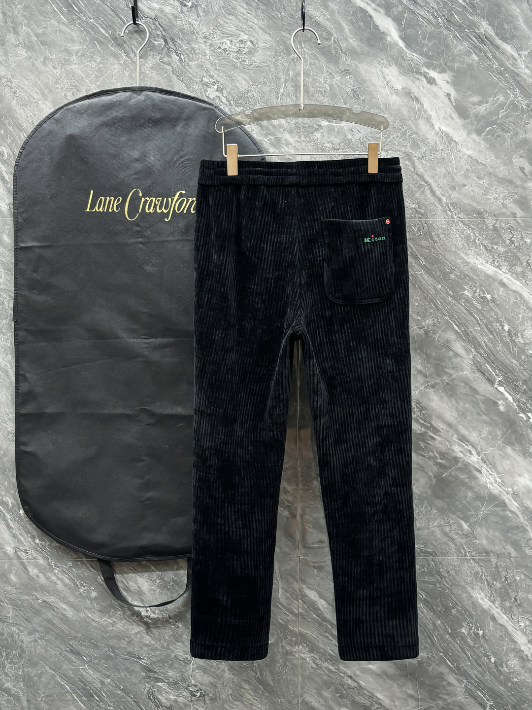Kiton Male Basic Clothing Black Slim Fit M-l-xl-xxl