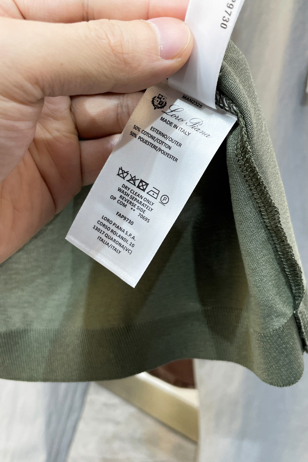 Loro Piana Male Basic Clothing S-m-l-xl