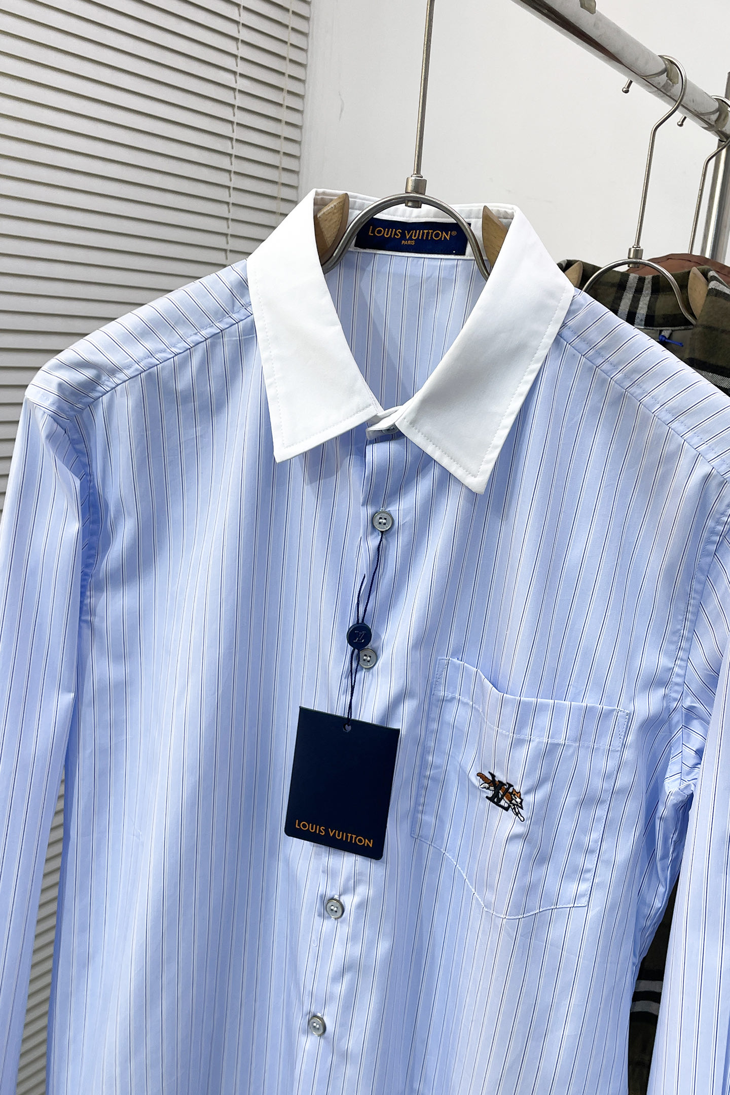 Louis Vuitton Shirt Cotton White Striped S-l-xl