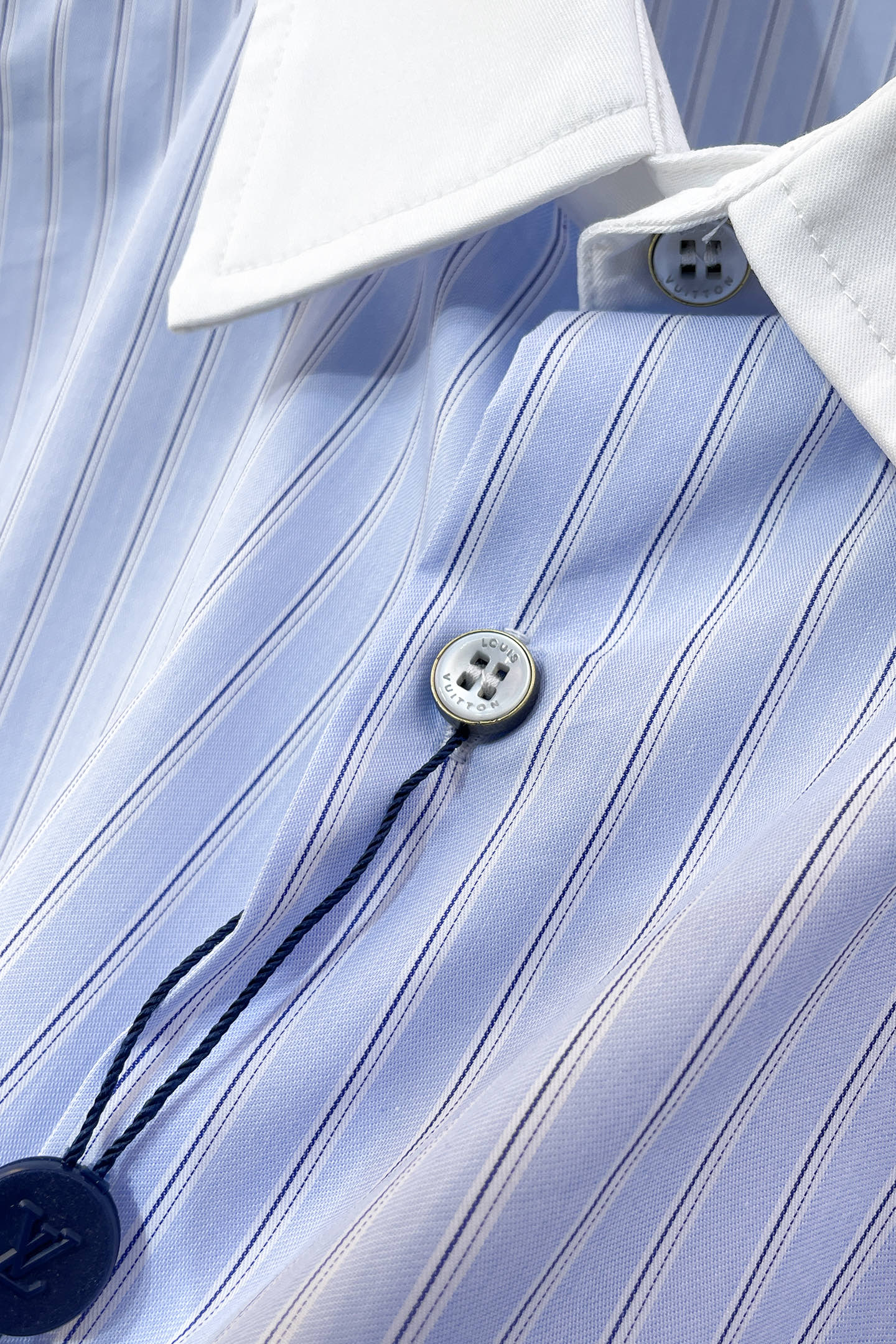 Louis Vuitton Shirt Cotton White Striped S-l-xl