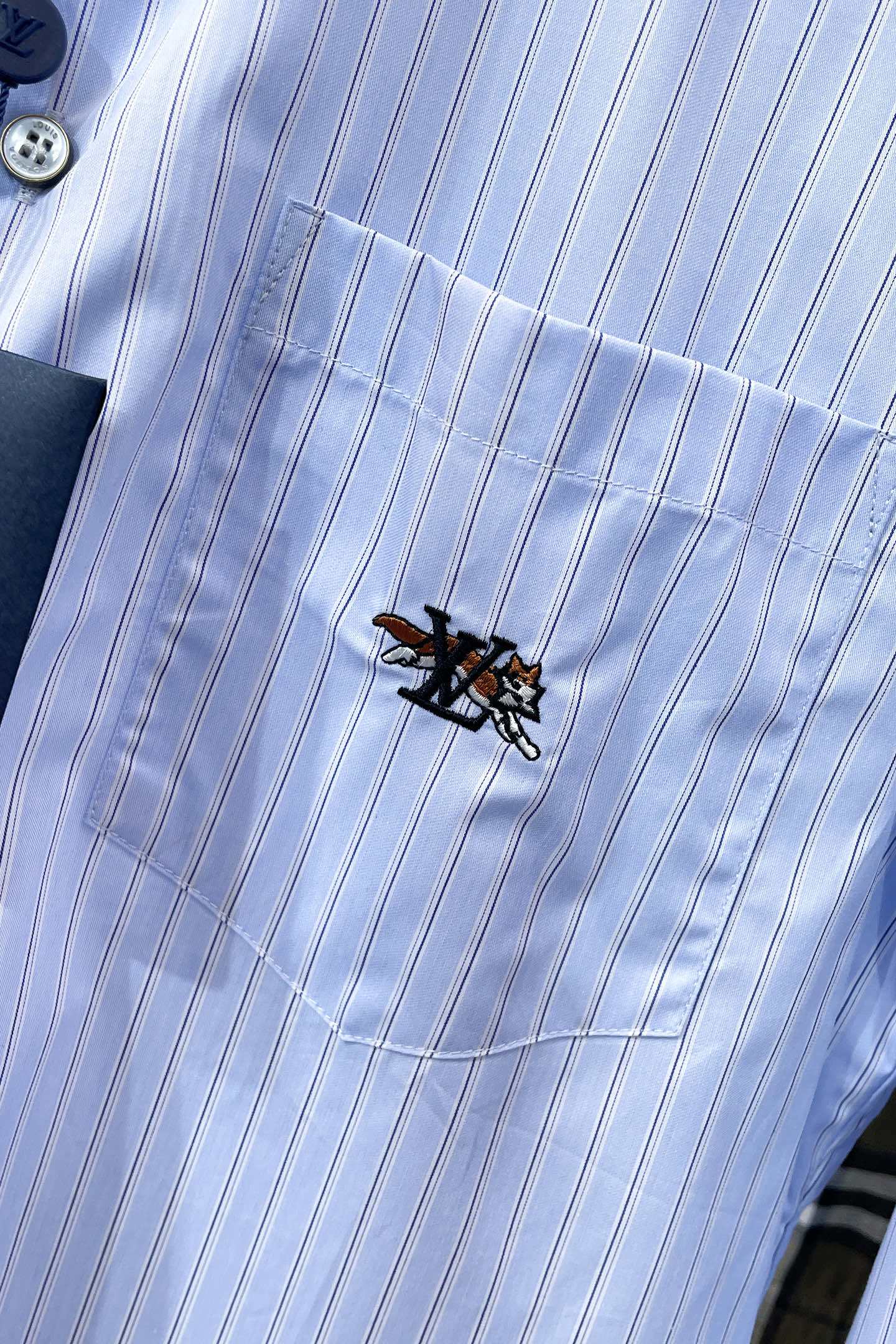 Louis Vuitton Shirt Cotton White Striped S-l-xl