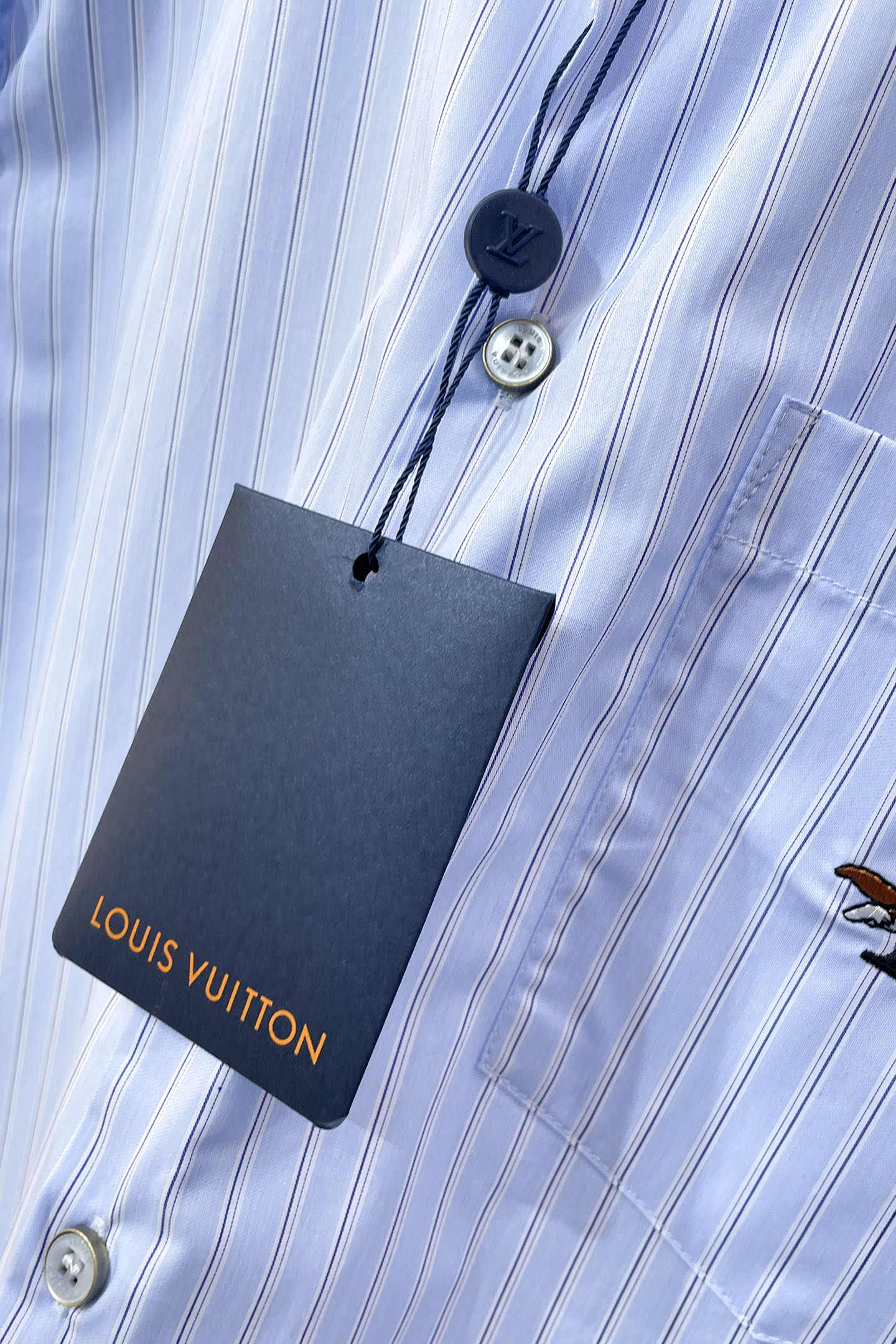Louis Vuitton Shirt Cotton White Striped S-l-xl