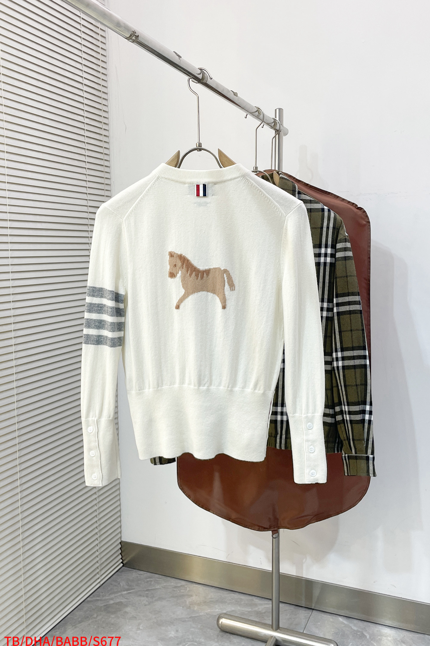Thom Browne Long Sleeve Top Knitted Striped S-m-l