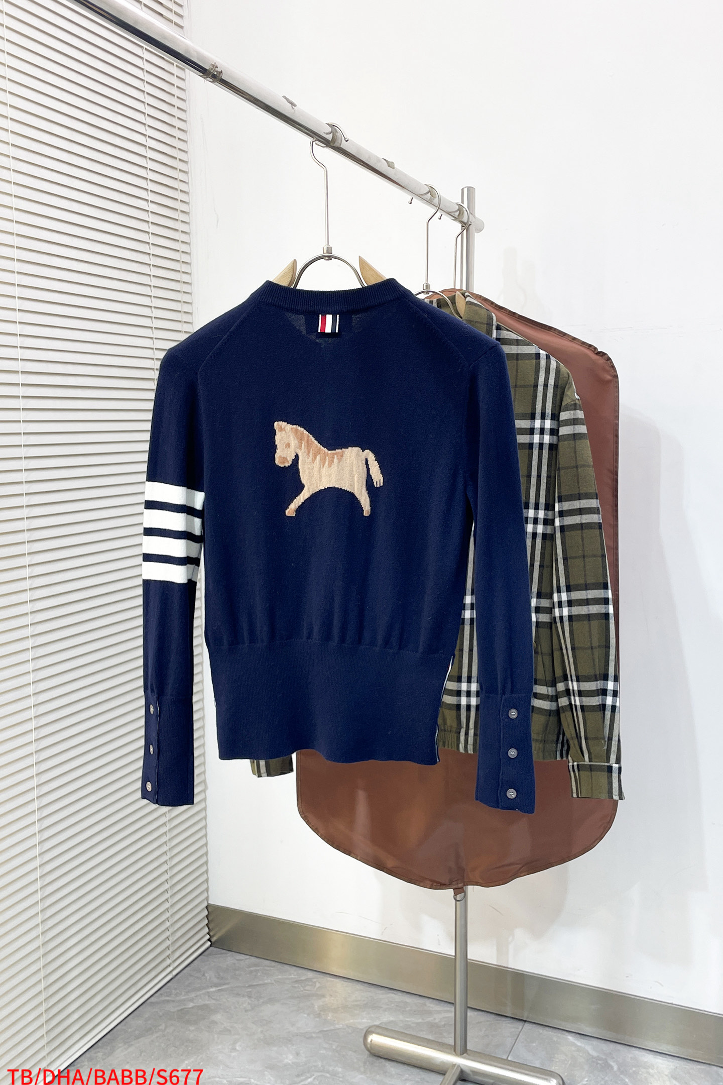 Thom Browne Long Sleeve Top Knitted Striped S-m-l