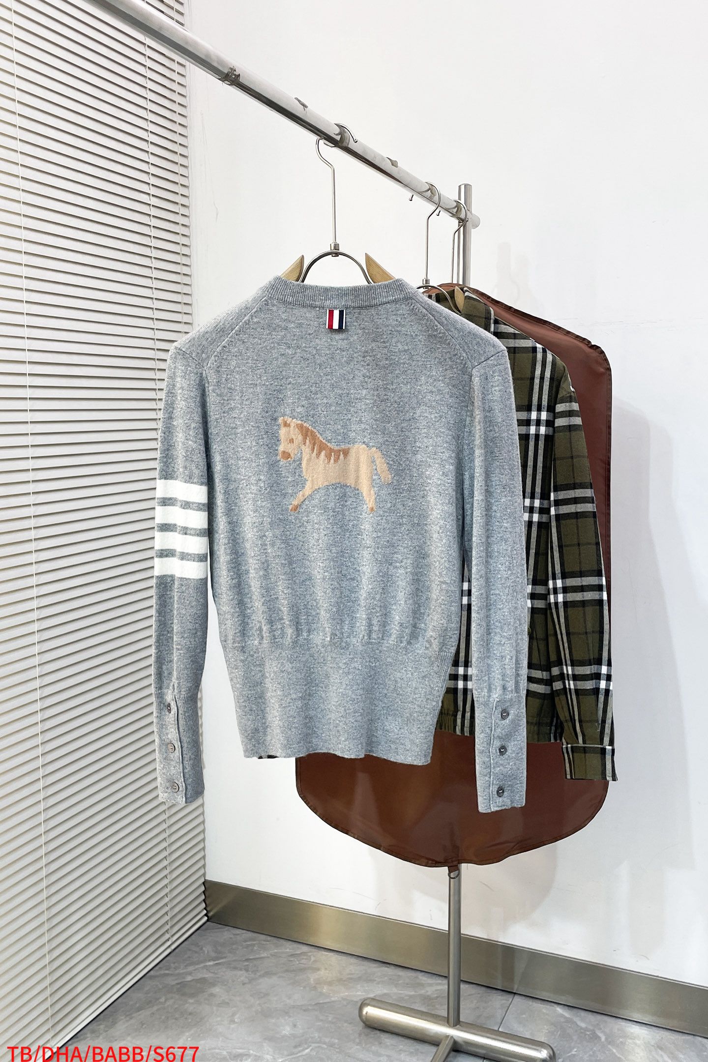 Thom Browne Long Sleeve Top Knitted Striped S-m-l
