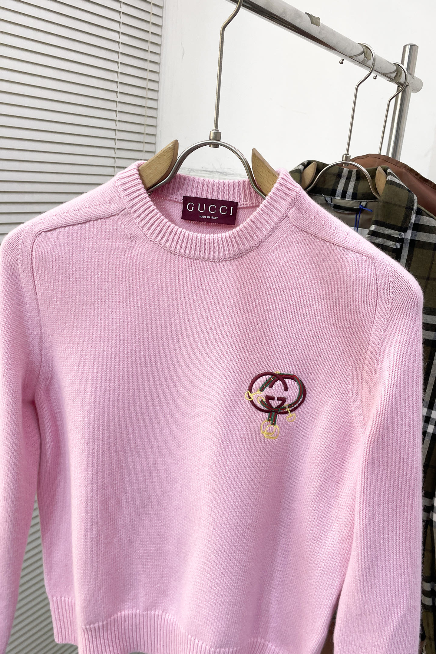 Gucci Basic Clothing Wool Pink Loose Fit S-l-xl
