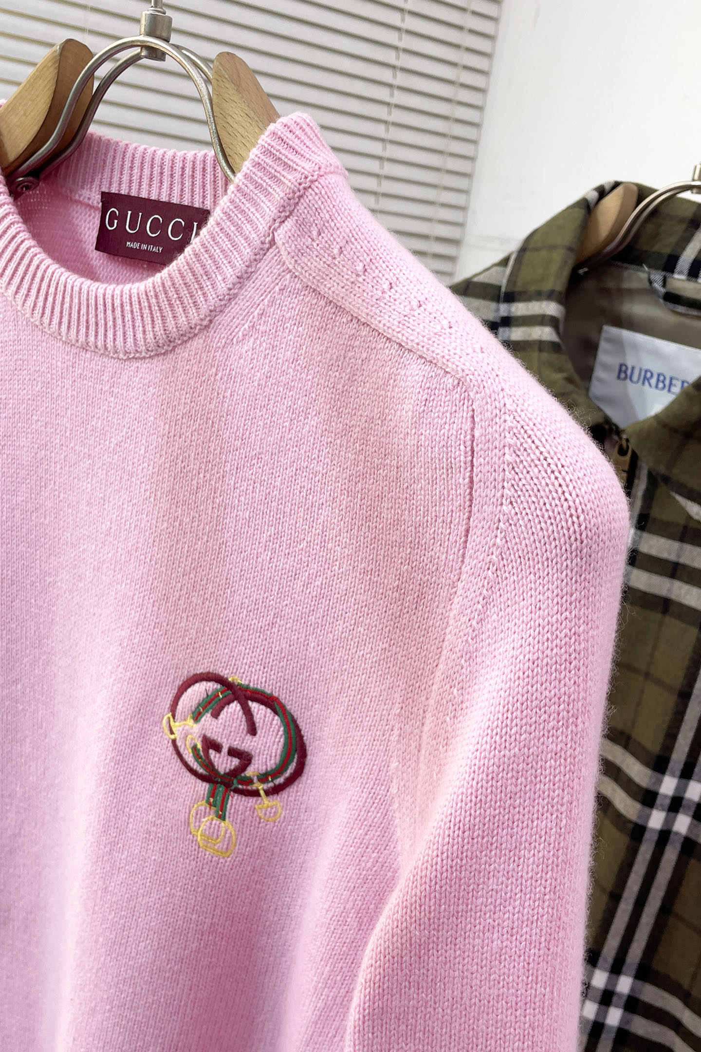 Gucci Basic Clothing Wool Pink Loose Fit S-l-xl