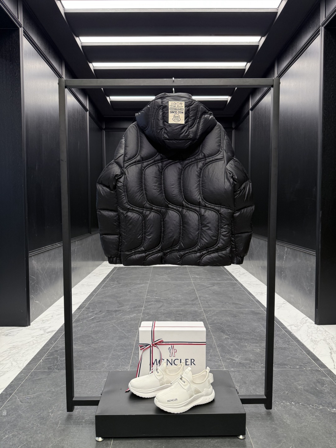 Moncler Couple Down Jacket Goose Down Plaid S-m-l