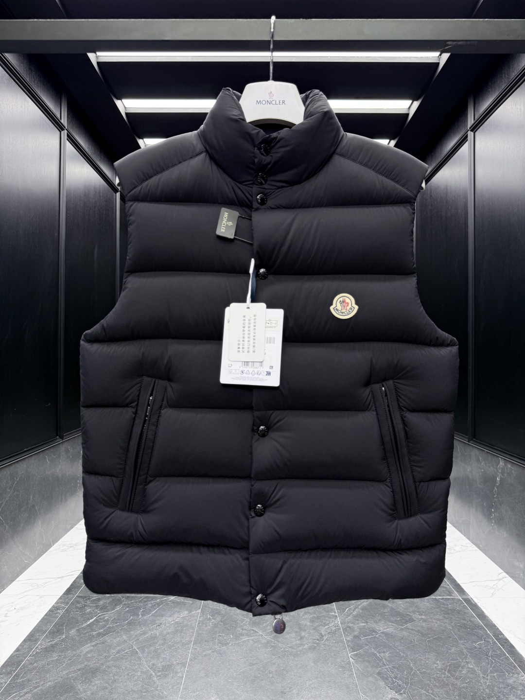 Moncler Male Down Vest Black Couple Style S-m-l
