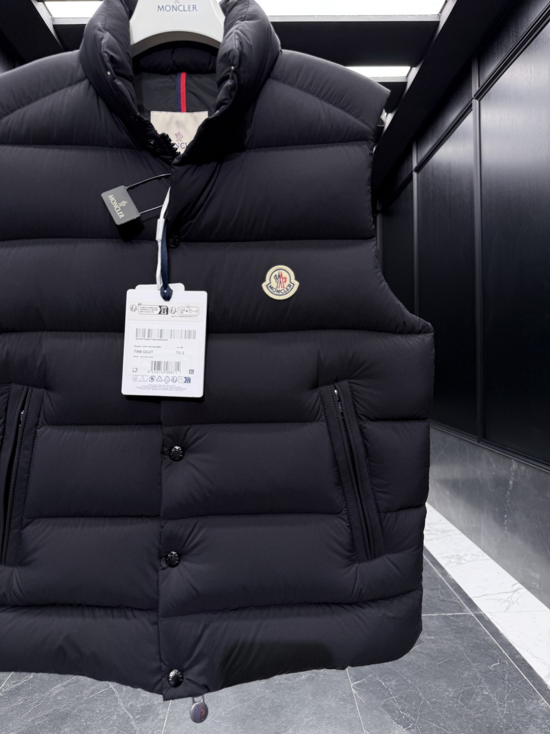 Moncler Male Down Vest Black Couple Style S-m-l