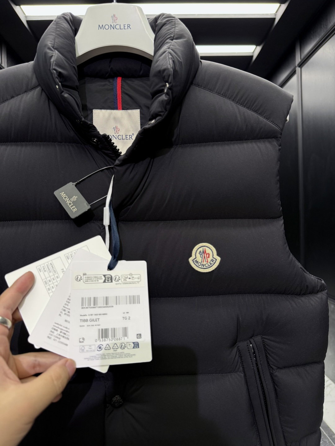 Moncler Male Down Vest Black Couple Style S-m-l
