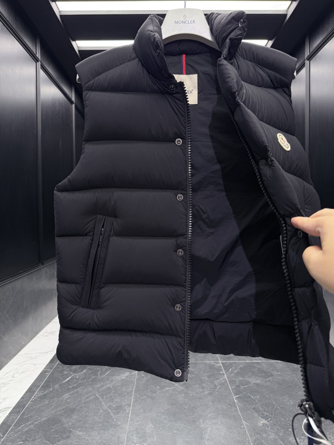 Moncler Male Down Vest Black Couple Style S-m-l